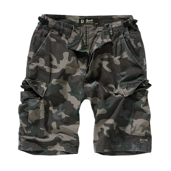 BRANDIT INDIVIDUAL WEAR Adult Male BDU Ripstop Cargo Shorts, Color: Dark Camo, Size: XXL