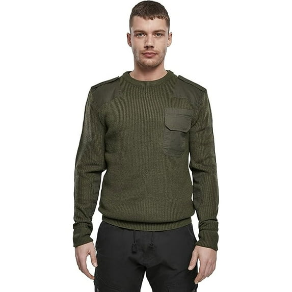 BRANDIT INDIVIDUAL WEAR Adult Male Commando Sweater, Color: Olive, Size: XXL