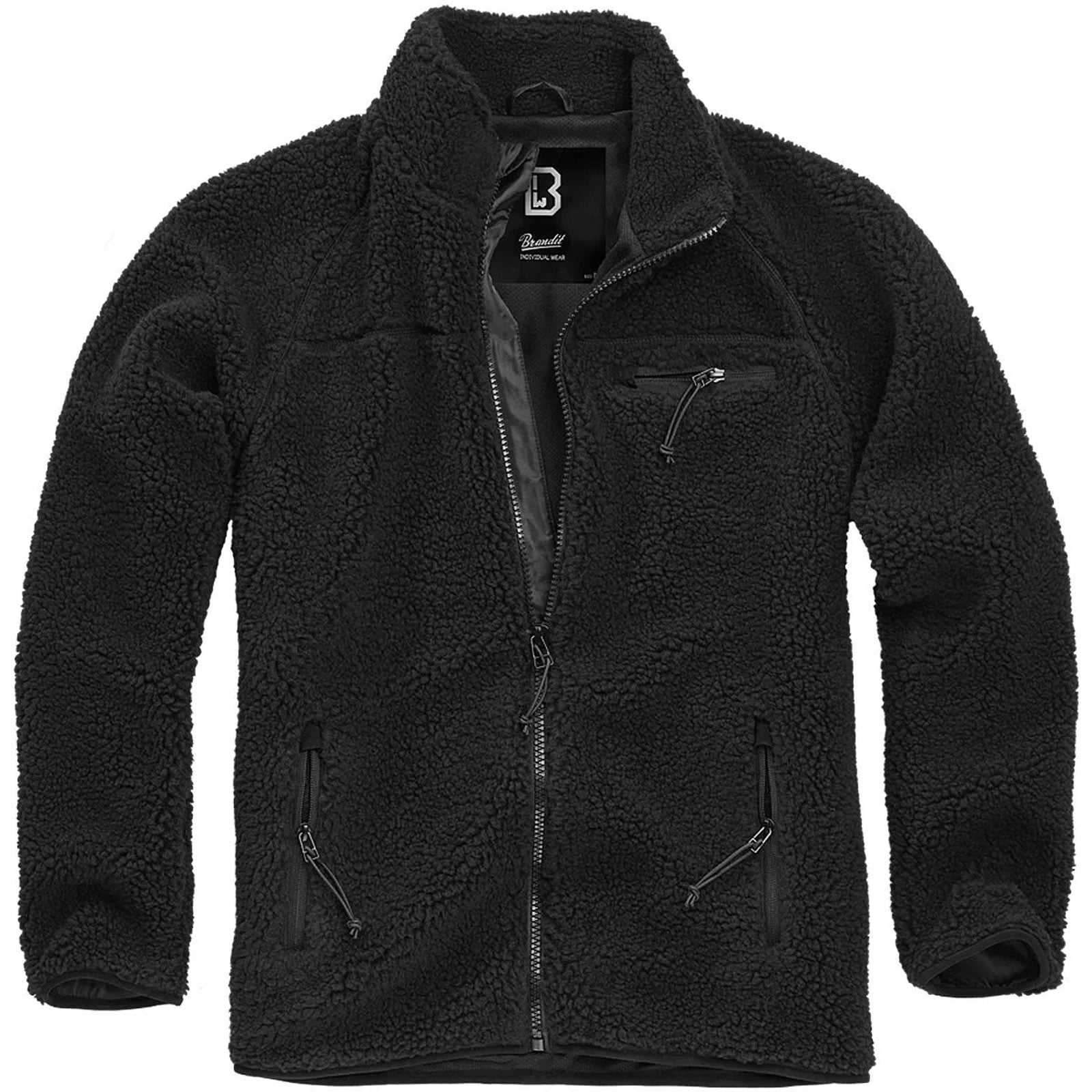 BRANDIT INDIVIDUAL WEAR Adult Male Fleece Full Zip Jacket, Color: Black ...
