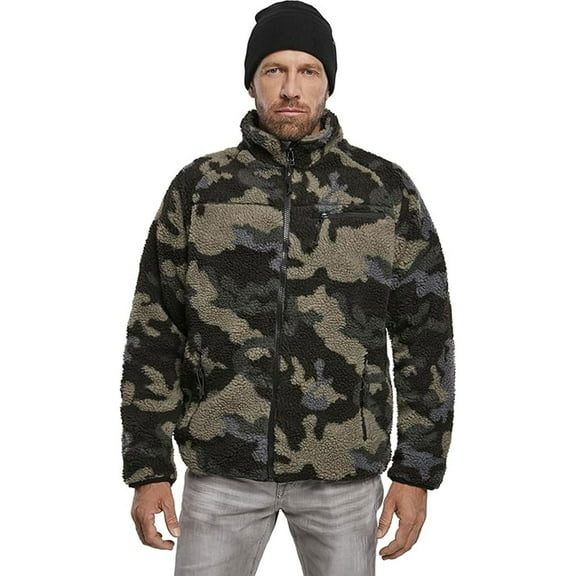BRANDIT INDIVIDUAL WEAR Adult Male Fleece Full Zip Jacket, Color: Dark Camo, Size: 3XL