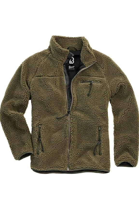 Adult Male Fleece Full Zip Jacket, Color: Olive, Size: XL