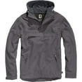thumbnail image 1 of BRANDIT INDIVIDUAL WEAR Adult Male Fleece-Lined Quarter Zip Windbreaker Pullover, Anthracite, Size: M, 1 of 6