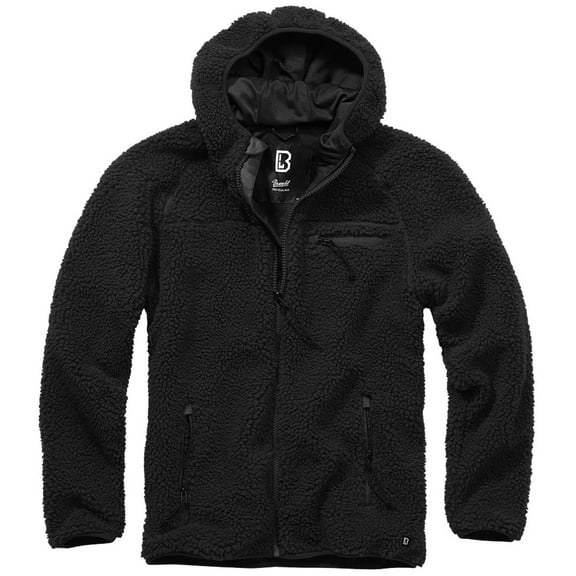 BRANDIT INDIVIDUAL WEAR Adult Male Hooded Fleece Full Zip Jacket, Color: Black, Size: M