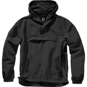 BRANDIT INDIVIDUAL WEAR Adult Male Light Windbreaker Quarter Zip Pullover, Color Black, Size S