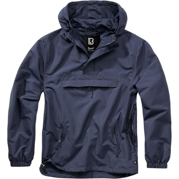 BRANDIT INDIVIDUAL WEAR Adult Male Light Windbreaker Quarter Zip Pullover, Color: Navy, Size: S