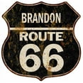 thumbnail image 1 of BRANDON Route 66 Sign Shield Metal Gift Man Cave Gift 211110004377, 1 of 1