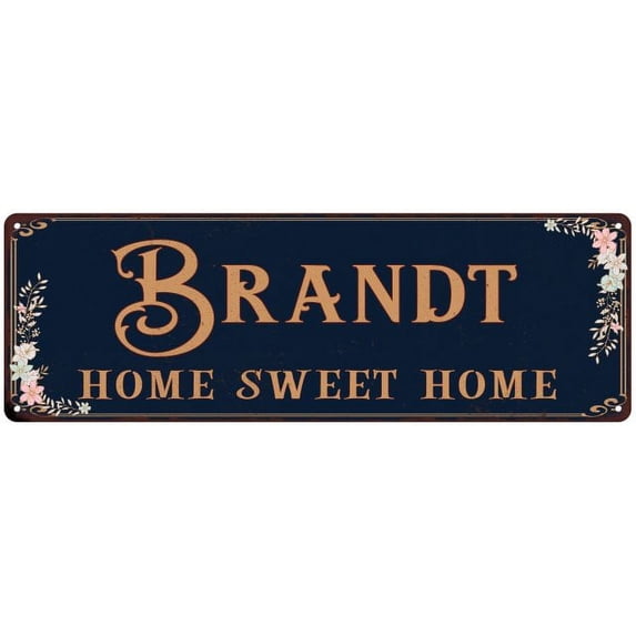 BRANDT Home Sweet Home Victorian Look 8x24 Metal Sign 108240046582