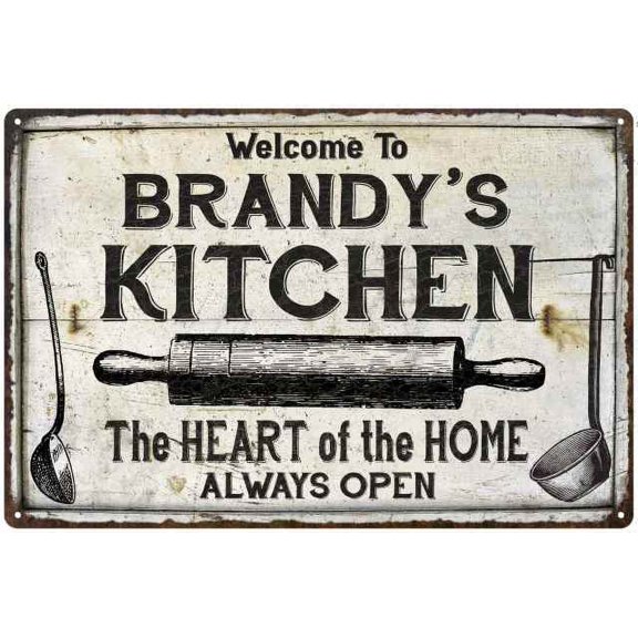 BRANDY'S Kitchen Farmhouse Sign Gift Gift 12x18 Metal 112180033279