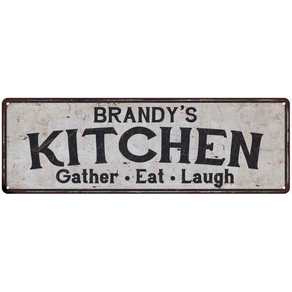 BRANDY's Kitchen Rustic Chic Decor Gift 6x18 Sign 106180051475