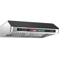 BRANO 30 Inch Under Cabinet Range Hood with Voice/Gesture/Touch Control, 900 CFM Kitchen Hood Vent with 4-Speed Exhaust Fan,Adjustable Lights