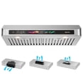 thumbnail image 1 of BRANO 30 in. Under Cabinet Range Hood with Voice, Gesture & Touch Control, 900 CFM, 4-Speed Stainless Steel Vent Hood, LED Lights, 1 of 2
