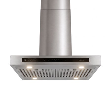 BRANO 30-inch Island Range Hood with Ducted/Ductless Option, 900 CFM, Smart Voice/Gesture/Touch Control - Stainless Steel