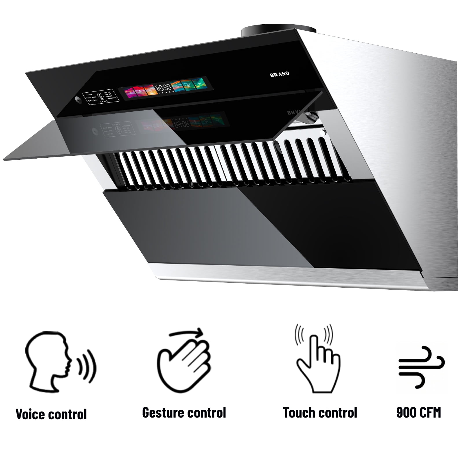 30-Inch Stainless Steel Convertible Under Cabinet Range Hood with Touch and Voice Control