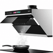 BRANO 36 inch 900 CFM Under Cabinet Range Hood Kitchen Hood with 4 LED Lights and Charcoal Filter, Voice/Gesture/Touch Control