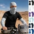 thumbnail image 1 of BRANROY Arm Sleeves for Men UV Protection Set - Ice Silk Compression Sleeves, Sleeves to Cover Arms for Men, Cooling Hat and Mask for Cycling,Light Gray, 1 of 3
