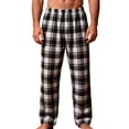 thumbnail image 1 of BRANROY Casual Plaid Pajama Pants for Men - Lounge Sleep Bottoms with Pockets Drawstring Closure Nightwear Pajamas for Men Daily Comfort Mens Casual Pants,White 3XL, 1 of 5