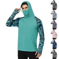 thumbnail image 1 of BRANROY Long Sleeve Shirts for Men - UPF 50+ Sun Protection Hoodie Camo Print Lightweight Fishing Hiking Outdoor Top,Black L, 1 of 7