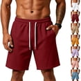 thumbnail image 1 of BRANROY Men's Air Layer Athletic Shorts - Relaxed Fit Gym Shorts for Men with Pockets, Drawstring Elastic Waist, Perfect for Training and Beach,Royal Blue M, 1 of 9