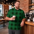 thumbnail image 1 of BRANROY Men's Big and Tall Polo - Tartan Collared UPF 50+ Short Sleeve Mens Polo Shirts, Breathable Golf Shirts for Men, Casual Work Shirts - Perfect for Course & Office,Green,4XL, 1 of 8