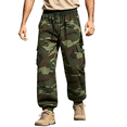 thumbnail image 1 of BRANROY Men's Camouflage Cargo Pants - Summer Thin Lightweight Breathable for Outdoor Sports, Multi-Pocket Tapered Leg Casual Work Pants,Army Green,L, 1 of 7