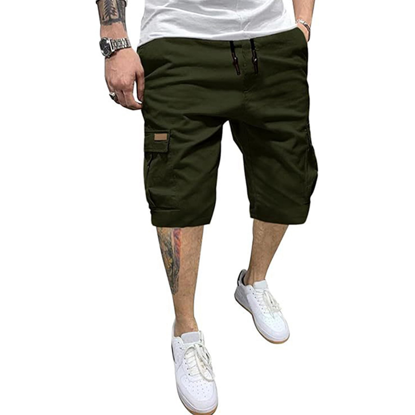 BRANROY Men's Cargo Shorts - Polyester Fabric, Lightweight, Durable ...