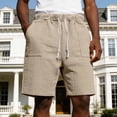 thumbnail image 1 of BRANROY Men's Loose Fit Woven Shorts - Breathable Elastic Waist Mens Athletic Shorts, Mens Casual Shorts and Everyday Shorts for Commute,Khaki,M, 1 of 8