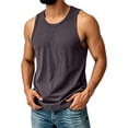 thumbnail image 1 of BRANROY Men's Casual Solid Tank Top - Everyday Sleeveless Tee, Mens Tank Top, Mens Sleeveless Tee Shirts, Sleeveless Shirts for Men Summer Home Lounging,Gray,L, 1 of 6