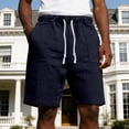 thumbnail image 1 of BRANROY Men's Loose Fit Woven Shorts - Breathable Elastic Waist Mens Athletic Shorts, Mens Casual Shorts and Everyday Shorts for Commute,Navy,2XL, 1 of 7