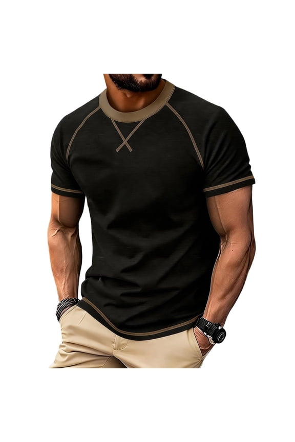 Men's Slim Fit Short Sleeve Basic T-Shirt - Everyday Top for Men Comfortable Stretch Casual Fit True Classic Tees Men Soft Fabric,Black M