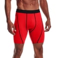 thumbnail image 1 of BRANROY Men's Triathlon Swim Sport Shorts - Breathable Tight Fit Compression Shorts for Men, Mens Casual Shorts for Workout and Beach,Red,S, 1 of 5