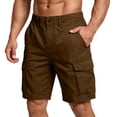 thumbnail image 1 of BRANROY Men's Utility Cargo Shorts - Relaxed Waist Casual Shorts with Multiple Pockets for Work, Leisure, and Outdoor Activities,Coffee XL, 1 of 5