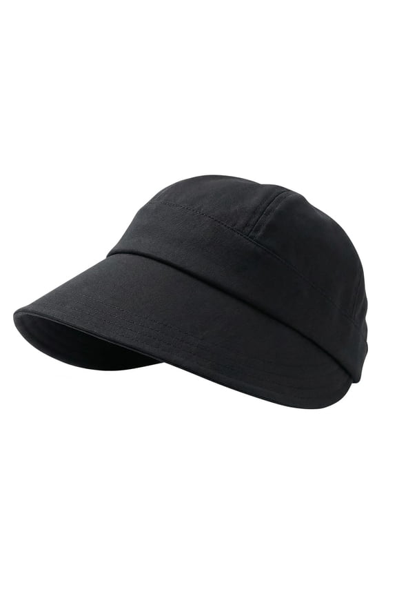 Sun Hat for Men Women Adjustable UV Protection - Lightweight Wide Brimmed Baseball Hat for Hiking Camping, Breathable Outdoor Cap,Black