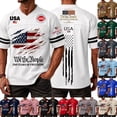 thumbnail image 1 of BRANROY USA Shirt Men 4th of July Soccer - 250 Years of Freedom V Neck Soccer Jersey, Moisture Wicking for Summer, 4th of July Hiking, Gym,White XL, 1 of 6