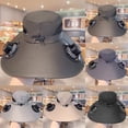thumbnail image 1 of BRANROY Unisex Dual Solar Fan Hat - UPF 50+ Wide Brim Bucket Hat, Solar Powered Fan Hat for Men Women, Sun Protection Hat for Beach Fishing,Black, 1 of 4