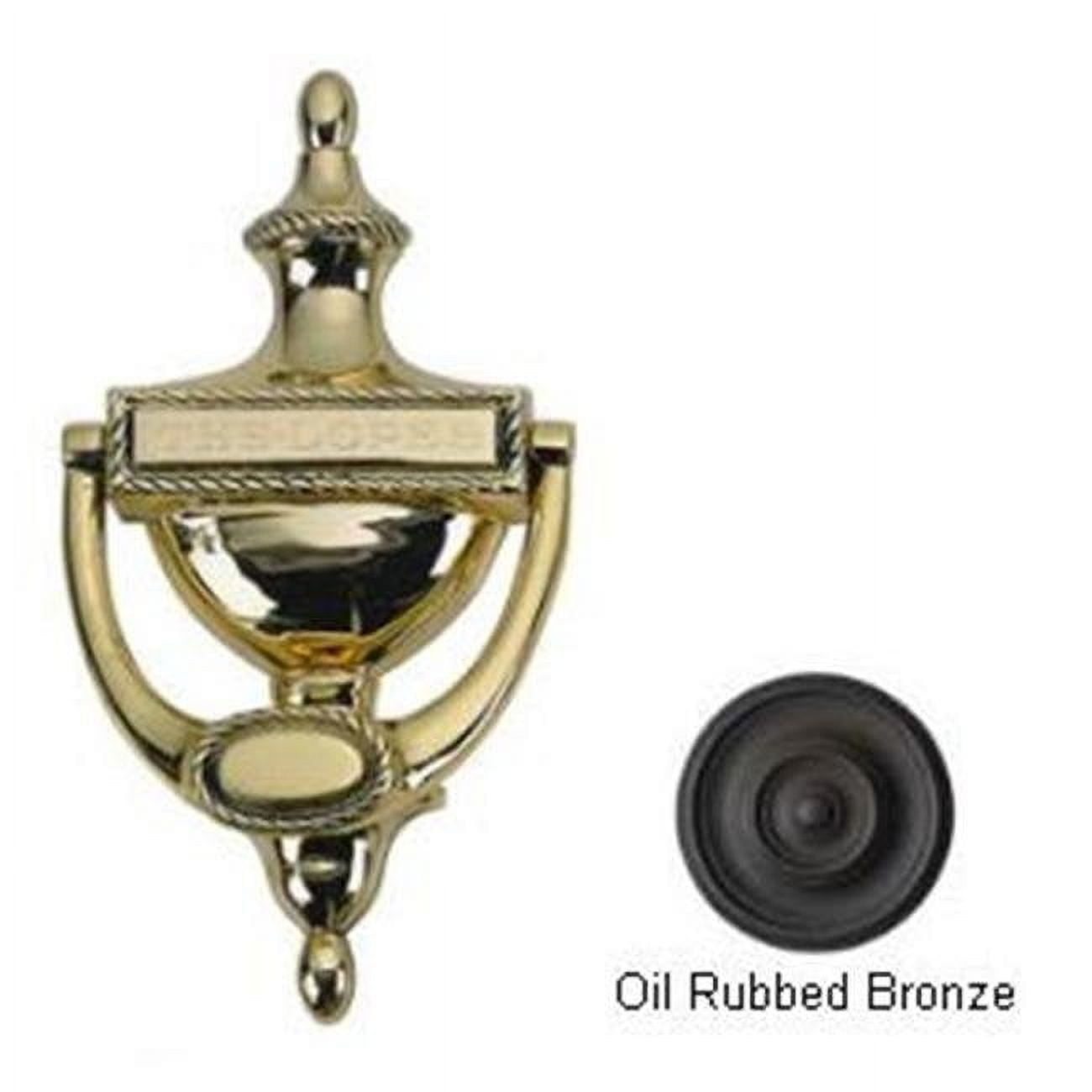 Antique Brass Georgian Style Rope Trimmed Door Knocker