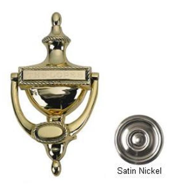 Satin Nickel Georgian Style Rope Trimmed Door Knocker