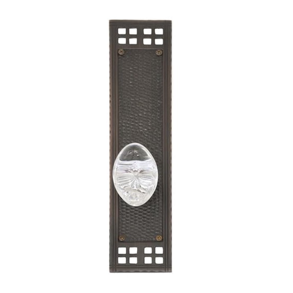 BRASS Accents D05-K535G-WND-619 Arts & Crafts 11-0.25 in. - Privacy 2-.37 in. B.S. - Satin Nickel