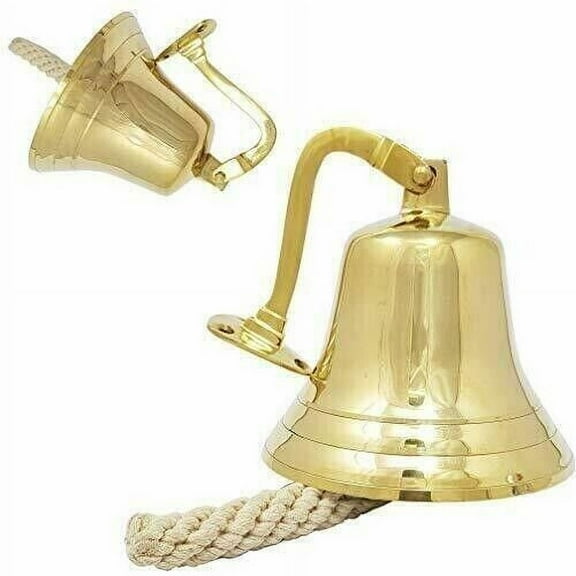 BRASS BELL VINTAGE SHIP's SCHOOL BELL PUB LAST ORDERS DINNER DOOR 4'' SHIP BELL