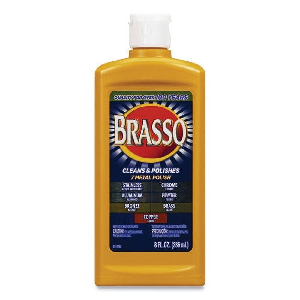 BRASSO1PK Metal Surface Polish, 8 Oz Bottle