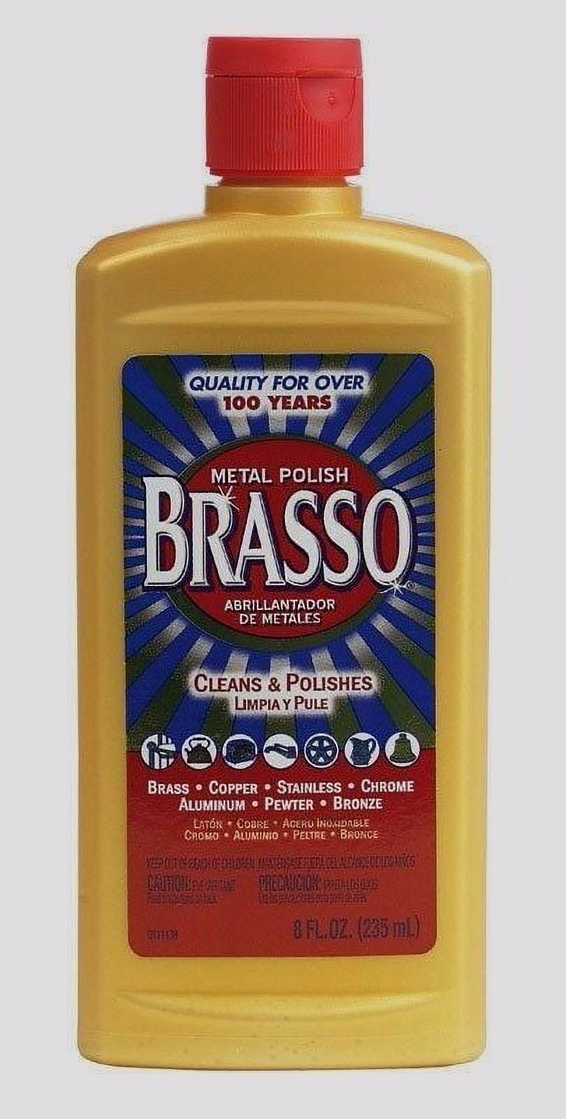  Brasso Metal Polish, 8 Oz Bottle for Brass, Copper, Stainless,  Chrome, Aluminum, Pewter & Bronze, 8 Oz (Pack of 2) : Health & Household
