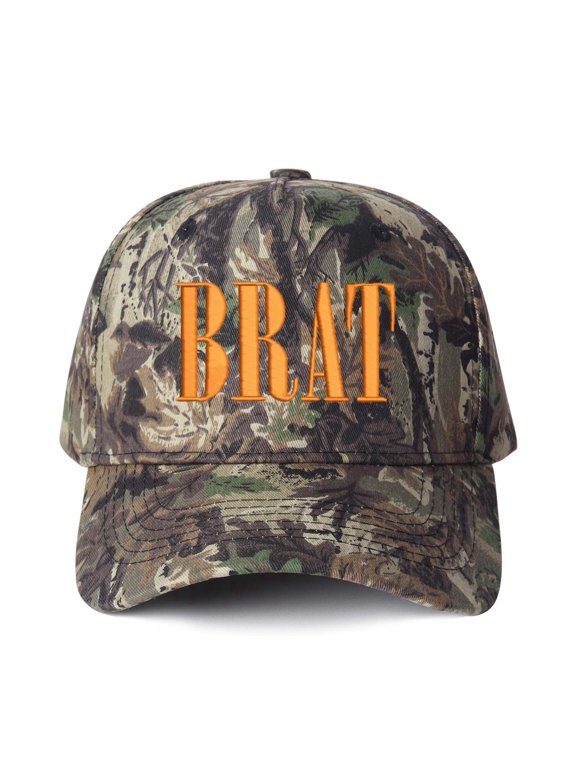 BRAT Letter Embroidered Color Block Trucker Hat Unisex Adjustable Cotton Breathable Fashion Cap for Travel Daily Wear