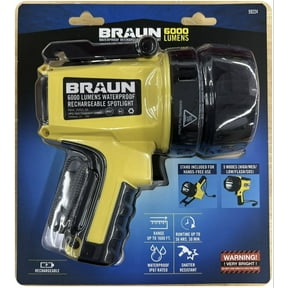 BRAUN 6000 Lumen Rechargeable Waterproof LED Spotlight
