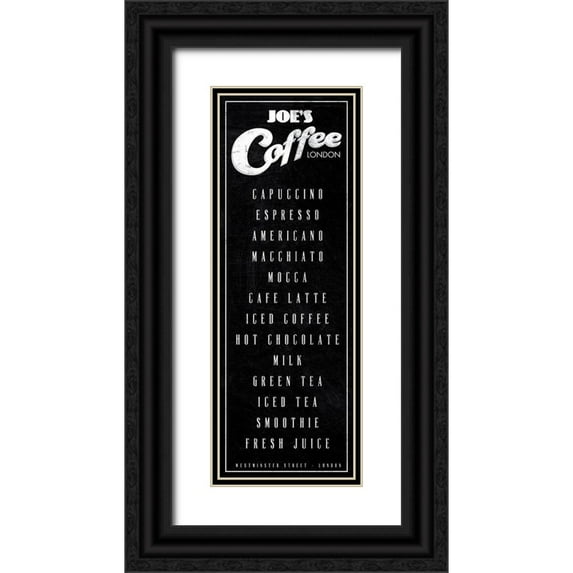 BRAUN Studio 11x24 Black Ornate Wood Framed with Double Matting Museum Art Print Titled - Joeys Coffee