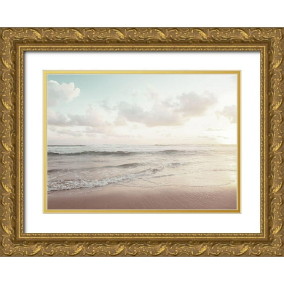 BRAUN Studio 14x11 Gold Ornate Wood Framed with Double Matting Museum Art Print Titled - Bord de mer 1