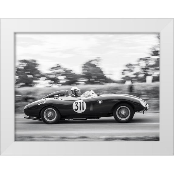 BRAUN Studio 14x12 White Modern Wood Framed Museum Art Print Titled - Vintage race