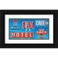 thumbnail image 1 of BRAUN Studio 14x9 Black Ornate Wood Framed with Double Matting Museum Art Print Titled - Motel Cafe, 1 of 4