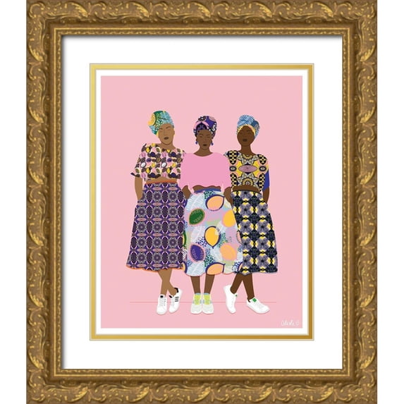 BRAUN Studio 15x18 Gold Ornate Wood Framed with Double Matting Museum Art Print Titled - Girlzband