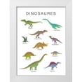 thumbnail image 1 of BRAUN Studio 24x32 White Modern Wood Framed Museum Art Print Titled - Dinosaures, 1 of 4