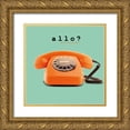 thumbnail image 1 of BRAUN Studio 26x26 Gold Ornate Wood Framed with Double Matting Museum Art Print Titled - Allo ?, 1 of 4