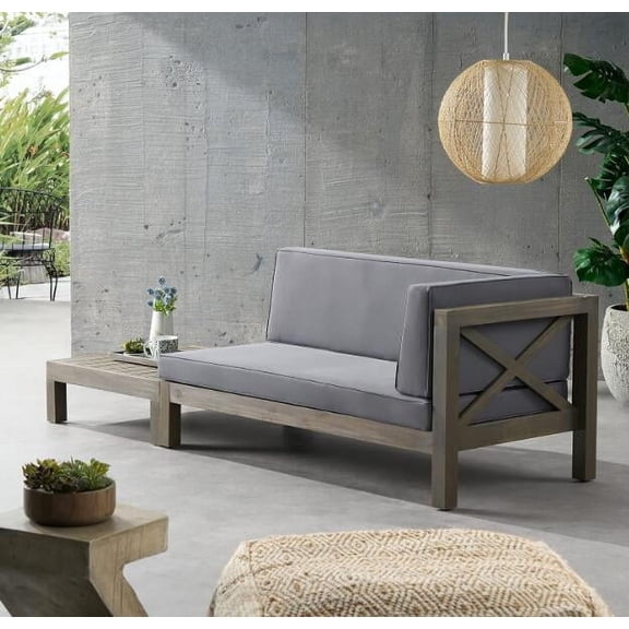 BRAVA X-BACK CORNER BENCH-R WITH COFFEE TABLE